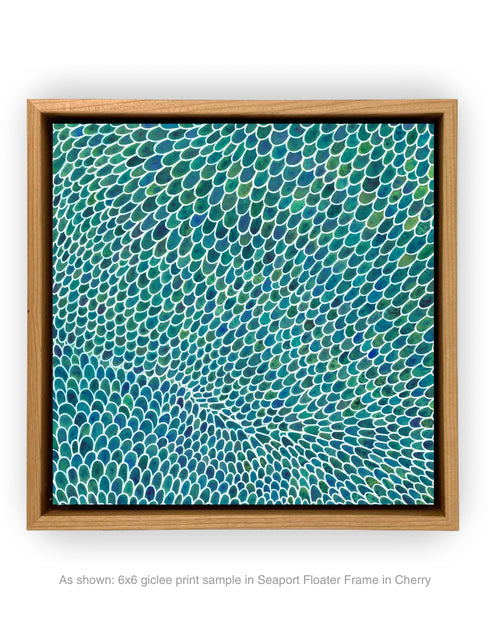 White Scales Diptych | Framed Giclee Print on Canvas